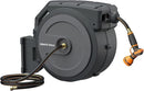 Giraffe Tools Retractable Garden Hose Reel 5/8 inch x 90 ft Hose Reels for Outside, Wall Mounted Water Hose Reel with 180 Deg Swivel Bracket, Any Length Lock, 9 Pattern Hose Nozzle by GreenHaven Gardens