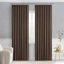 MIULEE Chocolate Brown Back Tab Blackout Curtains 72 Inches Long 2 Panels Set for Living Room Bedroom Privacy, Rod Pocket/Pinch Pleat Thermal Insulated Room Darkening Pleated Light Blocking Drapes by TinyTreasures Baby Boutique