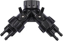 1/4 Inch Drip Irrigation Tubing to Faucet Adapter Connector, 2 Way Y Splitter for 3/4" Inch Garden Hose to 1/4 Inch Drip Irrigation Hose by GreenHaven Gardens