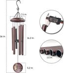 ASTARIN 36" Large Deep Tone Personalized Sympathy Wind Chimes, Memorial Wind Chime for Loss of Mother Father Loved One, Hummingbird Bereavement Gifts Decor Outdoor Patio Garden Graveyard by CozyNest Decor