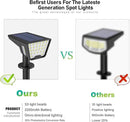 Solar Spot Lights Outdoor IP65 Waterproof, 53 LEDs Solar Powered Garden Yard Lights Outdoor 3 Modes Landscape Spotlight Wall Light with Auto On/Off for Driveway Porch 2 Pack (Cool White) by GreenHaven Gardens