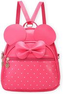 KL928 Girls Bowknot Polka Dot Cute Mini Backpack Small Daypacks Convertible Shoulder Bag Purse for Women by TinyTreasures Baby Boutique