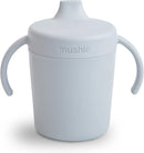 mushie Trainer Sippy Cup | Made in Denmark | Leak Resistant Twist-Off Lid & Handles | 6 Months + (Cloud) by TinyTreasures Baby Boutique