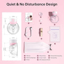 TSRETE Breast Pump, Double Wearable Breast Pump, Electric Hands-Free Breast Pumps with 2 Modes, 9 Levels, LCD Display, Memory Function Rechargeable Double Milk Extractor-27mm Flange, Pink by TinyTreasures Baby Boutique