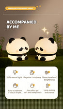 ATSUI Cute Panda Night Light, LED Squishy Novelty Animal Night Lamp, Food Grade Silicone, 3 Level Dimmable Rechargeable Nursery Nightlight for Breastfeeding Toddler Baby Kids, Cute Gifts for Kids by TinyTreasures Baby Boutique
