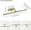 Wireless Picture Lights Rechargeable Gallery Lighting Battery Picture Frame Light with Remote and Timer, Adjustable Art Light for Paintings, Portraits, Antique Bronze Finish 24'' Inch 5W 2700K by CozyNest Decor