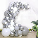 130pcs Gray Balloons Different Sizes 18" 12" 10" 5" Pastel Gray Balloons for Boys Girls Birthday Baby Shower Gender Reveal Wedding Decorations by CozyNest Decor