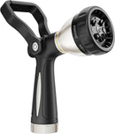 FANHAO Heavy Duty Fireman's Hose Nozzle, Metal Water Nozzle with 8 Spray Patterns，High Pressure Garden Hose Sprayer with Lever Control and Non-Slip Grip to Water Lawns & Plants, Wash Cars & Clean by GreenHaven Gardens