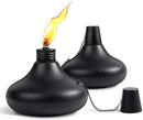 Upgraded Tabletop Torches Set of 2, 24oz Citronella Candles for Outdoor, Metal Table Top Torches for Outside, Refillable Torch Lanterns for Patio, Yard, Deck, Garden, Party by GreenHaven Gardens