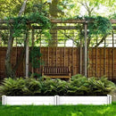 Raised Garden Bed Kit 4'x4' Outdoor Above Ground Planter Box for Growing Vegetables Flowers Herbs, DIY Gardening, Whelping Pen and More, Screwless White Vinyl Garden Bed with Grid by GreenHaven Gardens