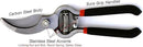 GARDEN GURU Classic Bypass Pruning Shears Clippers – Heavy Duty Forged Steel Garden Pruners – Safety Lock – Non Slip Comfort Grips – Cuts up to 1” Diameter – Professional Bypass Pruners for Gardening by GreenHaven Gardens