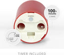 Luminara Outdoor Votive Flameless LED Candle, Cherry Red 2" x 3.2", Moving Flame Battery Operated Timer Remote Ready IPX4 Matte Plastic Finish by GreenHaven Gardens