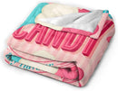 HGOD DESIGNS Candy Throw Blanket Sweet and Colorful Candy Pink Blanket Super Soft Flannel Throw Blanket Lightweight Plush Fuzzy Bed Blanket for Bedding Sofa and Travel 40"X50" by CozyNest Decor