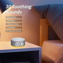 Upgraded 【3 in 1】 White Noise Sound Machine Alarm Clock Night Light with Double Alarms Backup Battery 30 Sleeping Sounds for Baby Kids Adults 32 Level Volume 5 Timers Memory Function 15 Wake Up Sounds by TinyTreasures Baby Boutique