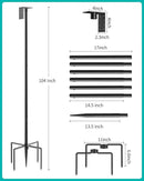 Bird Feeder Pole – 104 Inch Height Bird House Pole with 1-Inch Dia Heavy Duty for Birdfeeders, Feeding Stand with Mount Kit for Outdoor, Slip-Fit Connection by GreenHaven Gardens