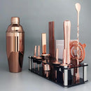 14-Piece Cocktail Shaker Set Bartender Kit with Black Stand, Bar Tool Set for Drink Mixing Bartending Kit Bar Sets Accessories: 750ml(25oz) Shaker, Jigger, Muddler, Cocktail Recipes (Rose Gold) by CozyNest Decor