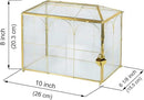Glass Card Box with Slot, 10.2 inch Large Gold Clear Card Box for Wedding Receptions, Decorative Storage Box with Lock for Baby Shower, Birthday Party, Bridal Shower by CozyNest Decor