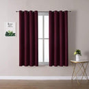 ChrisDowa Grommet Blackout Curtains for Bedroom and Living Room - 2 Panels Set Thermal Insulated Room Darkening Curtains (Burgundy Red, 52W x 54L) by CozyNest Decor