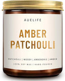 Scented Candles for Home - Amber Patchouli Candle | Aromatherapy Candle Gift for Women & Men, Soy Candles for Home Scented - 7oz, Soy Wax, Patchouli Scent Home Fragrance by CozyNest Decor