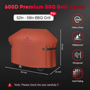 Comnova Grill Cover 60 Inch - 600D BBQ Cover for Outdoor Grill Heavy Duty & Waterproof, 60 Inch Barbecue Gas Grill Covers for Weber, Char-Broil, Nexgrill, Dyna-glo, Monument, Brinkmann and More by GreenHaven Gardens