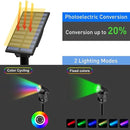 T-SUN Color Changing Solar Lights for Outside, Solar Spot Lights Outdoor Waterproof, Dual Head Solar Landscape Spotlights for Garden, Pond, Yard, Trees, Pathway(RGB) by GreenHaven Gardens