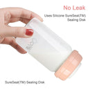 COMI Wide Neck Glass Breastmilk Collection n Storage Bottle, 8oz with Screw Ring Sealing Disk; Re-markable Sealing Disc. BPA Free, Fits Breast Pumps & Nipples (6 Pink Lids) by TinyTreasures Baby Boutique