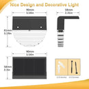 Solar Deck Lights, 6 Pack Waterproof LED Solar Lights Outdoor, Solar Step Lights Solar Fence Lights, Solar Lights for Outside, Garden, Patio, Stairs,Yard,10 Lumens, Warm White/Color Changing Lighting by GreenHaven Gardens
