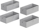 SpaceAid 4 Pack 10" High Under Bed Storage Containers, Large Underbed Storage Organizer Bins with Lids for Bedroom, Dorm, Clothes, Closet Organization, Bed Sheets and Blankets (Gray) by CozyNest Decor