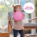Edushape Original Sensory Ball - 7" Transparent Pink Baby Ball for Gross Motor Skills Development (6 Months & Up) by TinyTreasures Baby Boutique