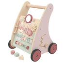 Pink Wooden Push Pull Sit to Stand Walker - Adjustable Learning Activity Center - Baby Learning to Walk - Educational Gift for Toddler Boy or Girl by TinyTreasures Baby Boutique