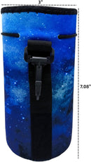Water Bottle Bag Carrier, Neoprene Sleeve Portable Insulator Cover With Drawstring for 18-20 Oz Bottles (Blue) by TinyTreasures Baby Boutique