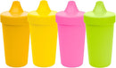 Re-Play Sippy Cups for Toddlers - 10 Oz. Reusable Spill Proof Cups for Kids, Dishwasher/Microwave Safe - Made in USA - Set of 4-3.13" x 6.25" - Citrus by TinyTreasures Baby Boutique