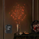 LITBLOOM Halloween Tree Branch Lights 32IN 100 Orange LED with Timer, Lighted Black Twig Branches with Fairy Lights for Halloween Decoration Indoor Outdoor by CozyNest Decor