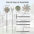 Viveta Metal Wind Spinners Outdoor,Vintage Kinetic Wind Spinner Garden Pinwheels with Metal Stake for Patio,Lawn,Garden,59 * 13.4 Inch by CozyNest Decor