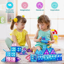 102PCS Ice Castle Magnetic Tiles, 3D Building Blocks STEM Educational Kids Toys for Pretend Play, 3 4 5 6 7 8 Year Old Birthday Gifts for Boys and Girls, Preschool Learning Toys for Birthday by TinyTreasures Baby Boutique