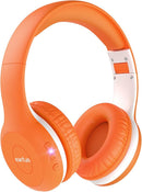 EarFun K2 Kids Bluetooth Headphones, Kids Headphones with Volume Limited, 40H Playtime, Built-in Mic, Stereo Sound, Foldable Over-Ear Headphone for School/Travel/iPad/Tablet, Orange by TinyTreasures Baby Boutique