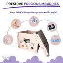 GroWings Baby Keepsake Box - Large Memory Storage for Newborns, Suitable for Boys and Girls, Strong, Durable, and Collapsible Gifts by TinyTreasures Baby Boutique