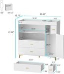 PAKASEPT Changing Table with Drawers, Changing Table Dresser with 5 Drawer & Cabinet by TinyTreasures Baby Boutique