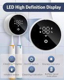 Upgraded UV Toothbrush Cleaner Holder Wall Mounted, Temracha Razor Electric Toothbrush Holder for Bathroom, LED Smart Screen, with Auto-Inductive Cover, Cleaning and 60-Degree Drying, for Home, Travel by CozyNest Decor