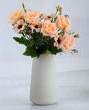 Simple Vase for Flowers Plants, Matte Vases for Modern Table Shelf Home Decor Wedding Boho Decor, 6" H Frosted Elegant Ceramic Vase for Pampas Grass Fluffy Stem Bouquet Lavender Flowers (White, 2) by GreenHaven Gardens