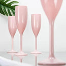 XUWAIDSGN Acrylic Champagne Flutes Toasting Glasses Unbreakable Mimosa Bar Reusable Wine Glasses Vintage Champagne Flutes Stemmed Drinking Cups 5.4 OZ for Christmas Birthday (100, Pink) by CozyNest Decor