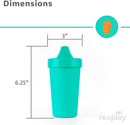 Re-Play Made in USA 10 Oz. Sippy Cups for Toddlers, Pack of 4 - Reusable Spill Proof Cups for Kids, Dishwasher/Microwave Safe - Hard Spout Sippy Cups for Toddlers 3.13" x 6.25", Fresh by TinyTreasures Baby Boutique
