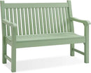 Psilvam Garden Bench, 2-Person Poly Lumber Patio Bench, All-Weather Outdoor Bench That Never Rot, Memorial Bench, Suit for Garden, Porch and Park (Green) by GreenHaven Gardens