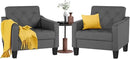 STHOUYN Living Room Chairs Accent Chairs Set of 2, Waiting Room Arm Chairs, Reading Chairs for Bedroom Comfy Club Chair Tufted, Office Small Space (2, Grey) by CozyNest Decor