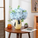 Tifuly Hydrangea Artificial Flowers -12 pcs Realistic Fake Hydrangea Silk Flowers with Stems Faux Hydrangea Flowers Heads for Office Home Party Wedding Centerpiece DIY Floral Decor (Light Blue) by CozyNest Decor