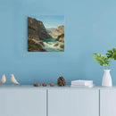 Natural mountain stream scenery poster suitable for bedroom beautiful blue sky flowing river scenery suitable for living room dormitory office by CozyNest Decor