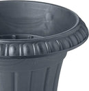 PL00GY Classic Traditional Plastic Urn Planter Indoor/Outdoor, 16" x 18", Gray by CozyNest Decor