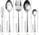 Alata Potter 65-Piece Forged Silverware Set, Service for 12 – Premium Stainless Steel Flatware Set, Modern Design with Satin Finish, Ideal for Home, Kitchen, Party, Camping by CozyNest Decor