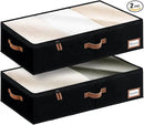 StorageWorks Large Under Bed Storage Containers with Handles and Label Holder, 2 Pack Ultra-thick Fabric Underbed Bins, Closet Organizer for Clothes, Blankets, Sweater by CozyNest Decor