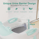 Potty Training Seat with Step Stool Ladder, Upgraded 2-in-1 Toddler Potty Training Toilet Seat with Non-Slip Step Splash Guard Handles and Waterproof Cushion, Toddler Potty Seat for Kids Boys Girls by TinyTreasures Baby Boutique